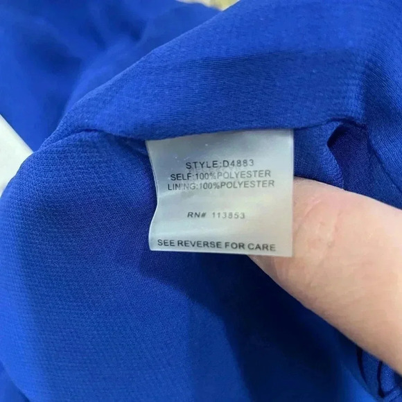 SUGAR LIPS DEEP PLUNGE FRONT AND BACK NWT SIZE L ROYAL BLUE - Picture 7 of 10